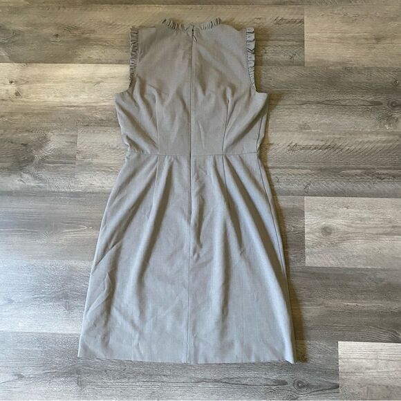 J. Crew Ruffle Dress Grey Preppy Minimalist 4 Feminine - Picture 5 of 12